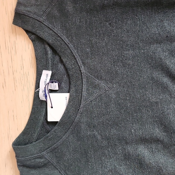 Peter Millar Lava Wash Crew-Neck Sweatshirt in Balsam - Picture 9 of 9